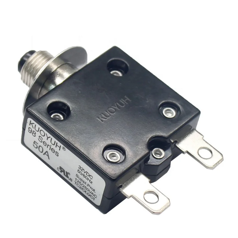 

50A Manual Reset Thermal Protector KUOYUH 98 series Circuit Breaker For Portable Generator