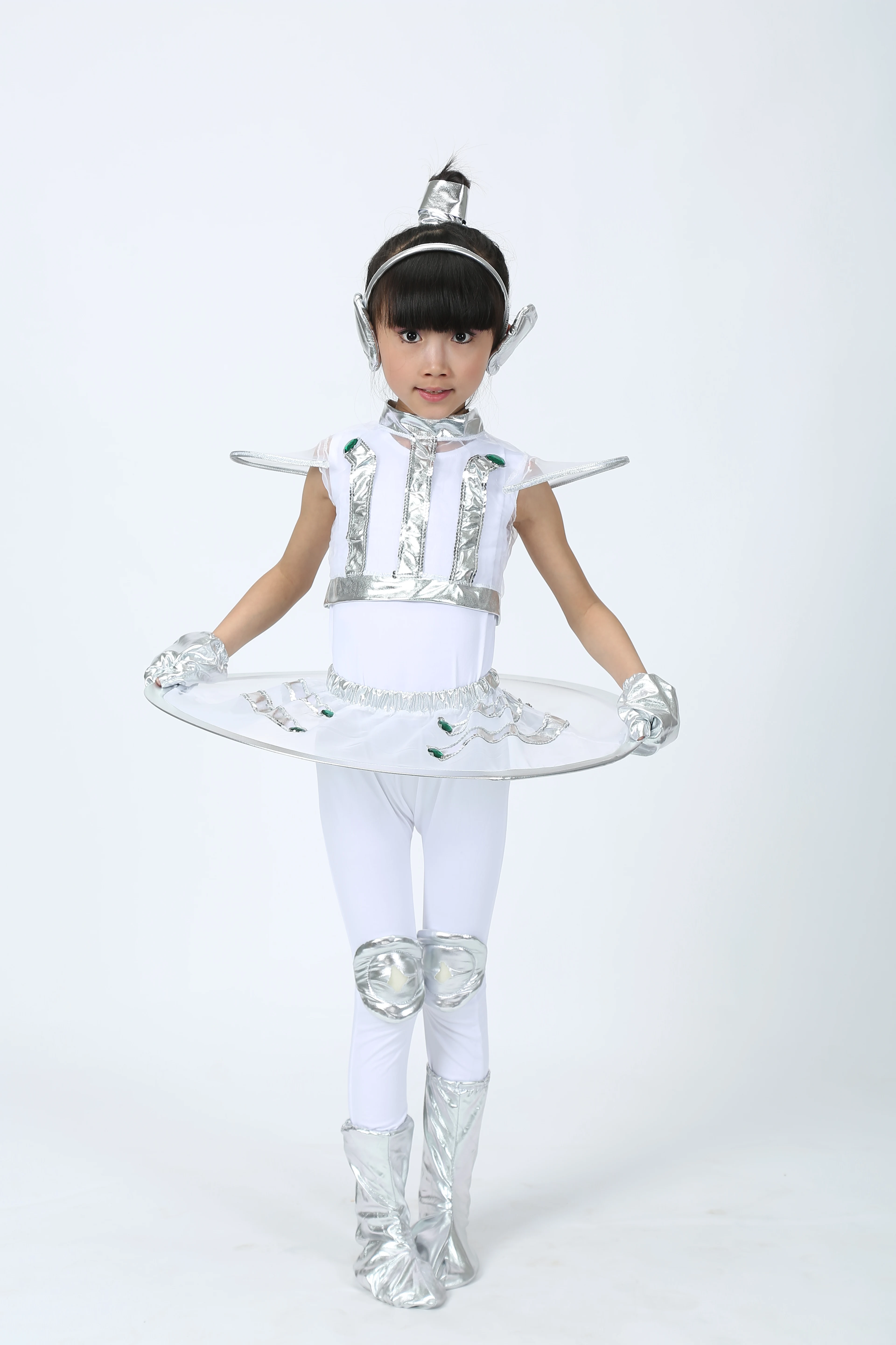 Costumi per bambini robot da ballo astronauta performance space dance show time for kids abbigliamento abbigliamento da ballo unisex