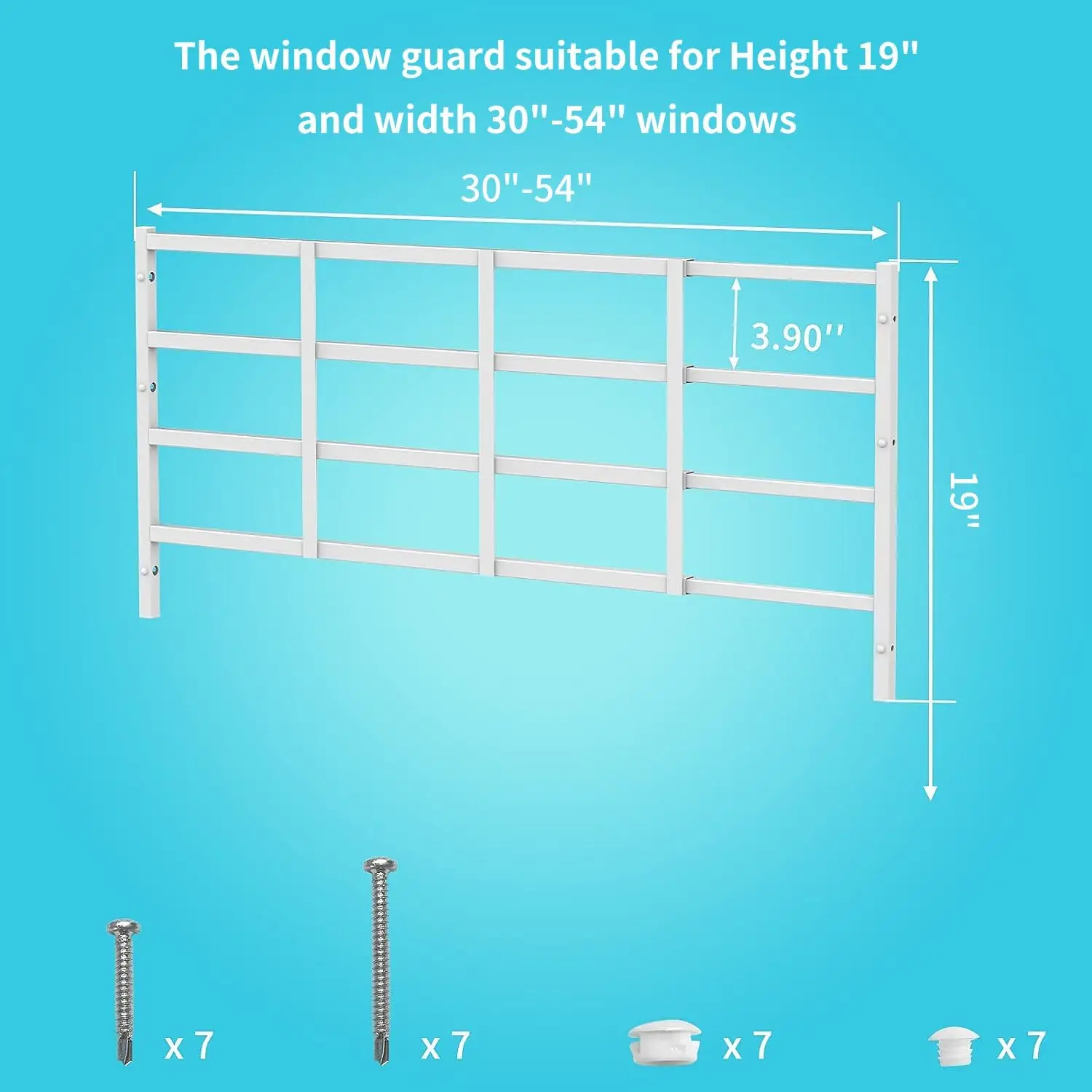 Window Safety Guard for Children Child Kids  Pack Adjustable Width Prevents Accidental Falls,Non-Egress