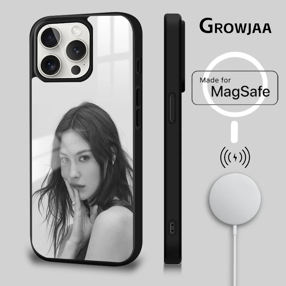 

G-Gracie A-Abrams Singer Phone Case For iPhone 16 15 14 13 12 11 Pro Max Plus Mini Magsafe Mirror Wireless Magnetic Cover