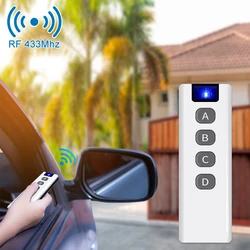 433Mhz Transmitter Remote Control Universal Wireless 4 Buttons Learning Code For Light Switch Gadgets Gate Garage Door Opener