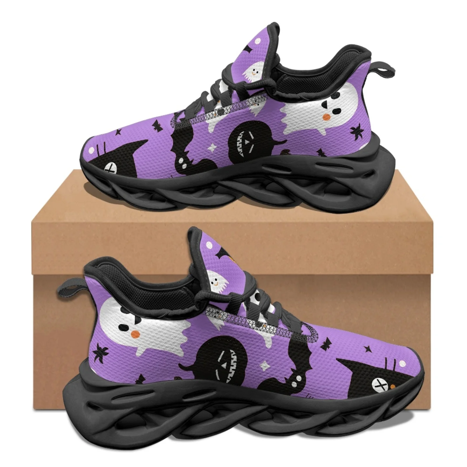 PENSTROLL PENSTROLL Halloween Spooky Pattern Unisex Men’s Athletic Running Shoes, 2026 New All Season Casual Jogging Footwear