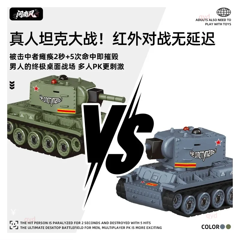 Mini Full Proportional Desktop RC Tank Battle Remote Control Toy with Safe Infrared Combat System Ideal Parent-Child Boys Gift