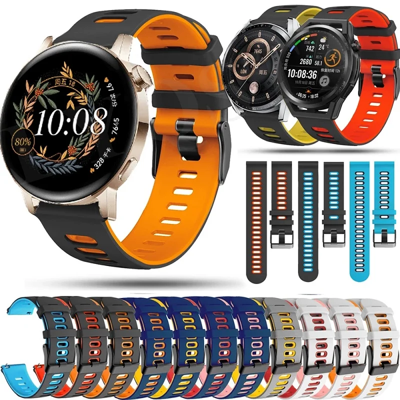 

22mm Strap for HUAWEI WATCH 3 46mm Sports Silicone Strap Watch GT 2 GT3 GT 2 Pro 3 Pro Wristband Replaceable Accessories Belt