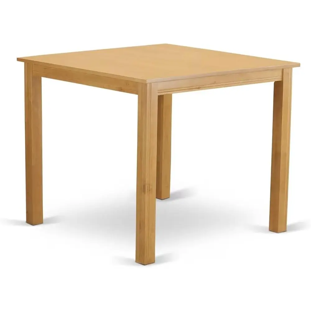 

Oak Square Bar Height Counter Table, 42x42 Inch, Sturdy Legs