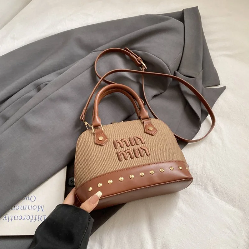 

Luxury Leather Shoulder Bag For Women, Classic Elegant Crossbody Handbag, Designer Ladies Tote Bag With Gold Hardware