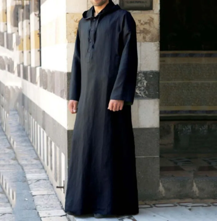 Camisa Abaya árabe longa para homens, roupas islâmicas masculinas, conjuntos muçulmanos, caftan saudita, Abayat Thobe, robe paquistanês, tamanho