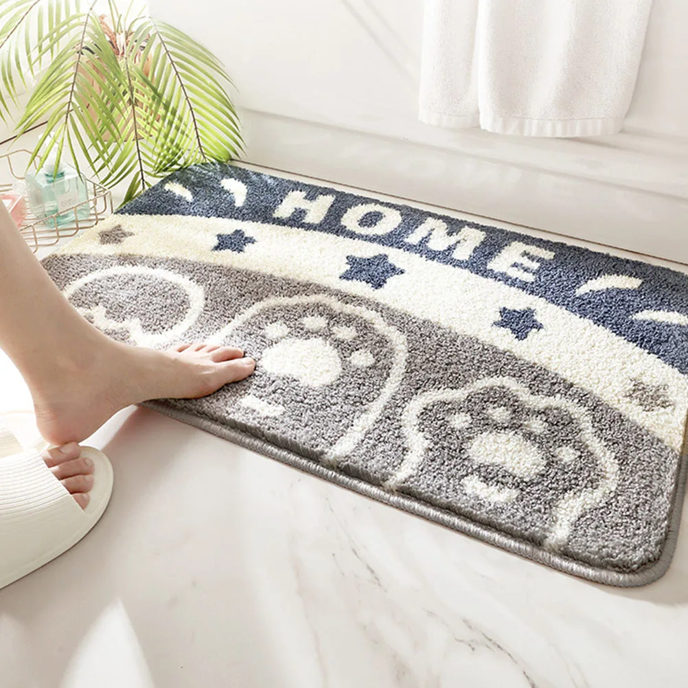 

Fluff Bathroom Floor Mat Cartoon Child Rug Absorbent Anti Skid Door Mats Bath Tub TPR Soft Comfortable Non Slip Rubber Back