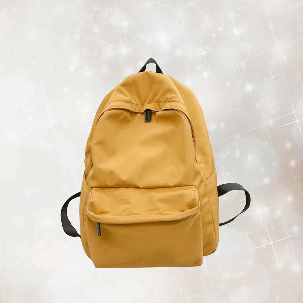 

Solid Color Double Shoulder Backpack Large Capacity Anti-Theft Storage For Phones Keys Lipstick Women Men Student Travel Campus