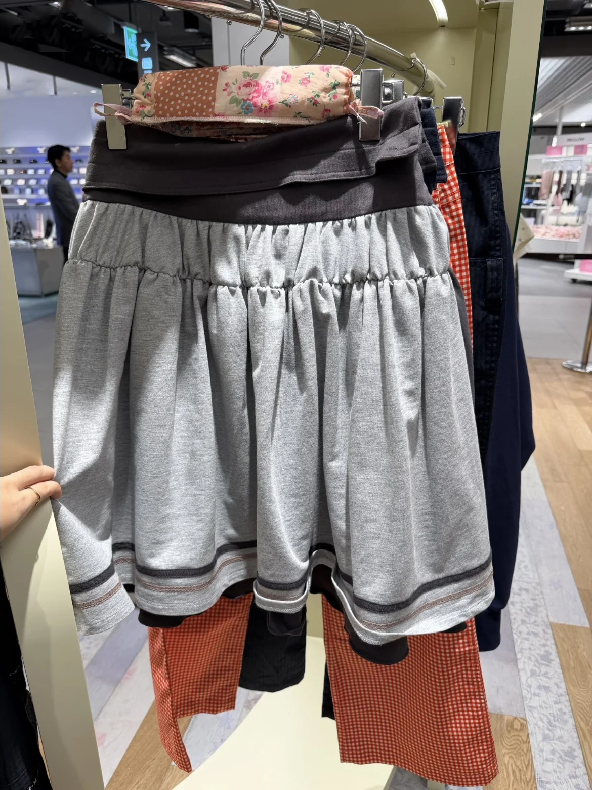 

Юбка А-силуэта с высокой талией, плиссированная, в стиле пэчворк, коллекция Весна 2026, женская модная юбка из смесового хлопка