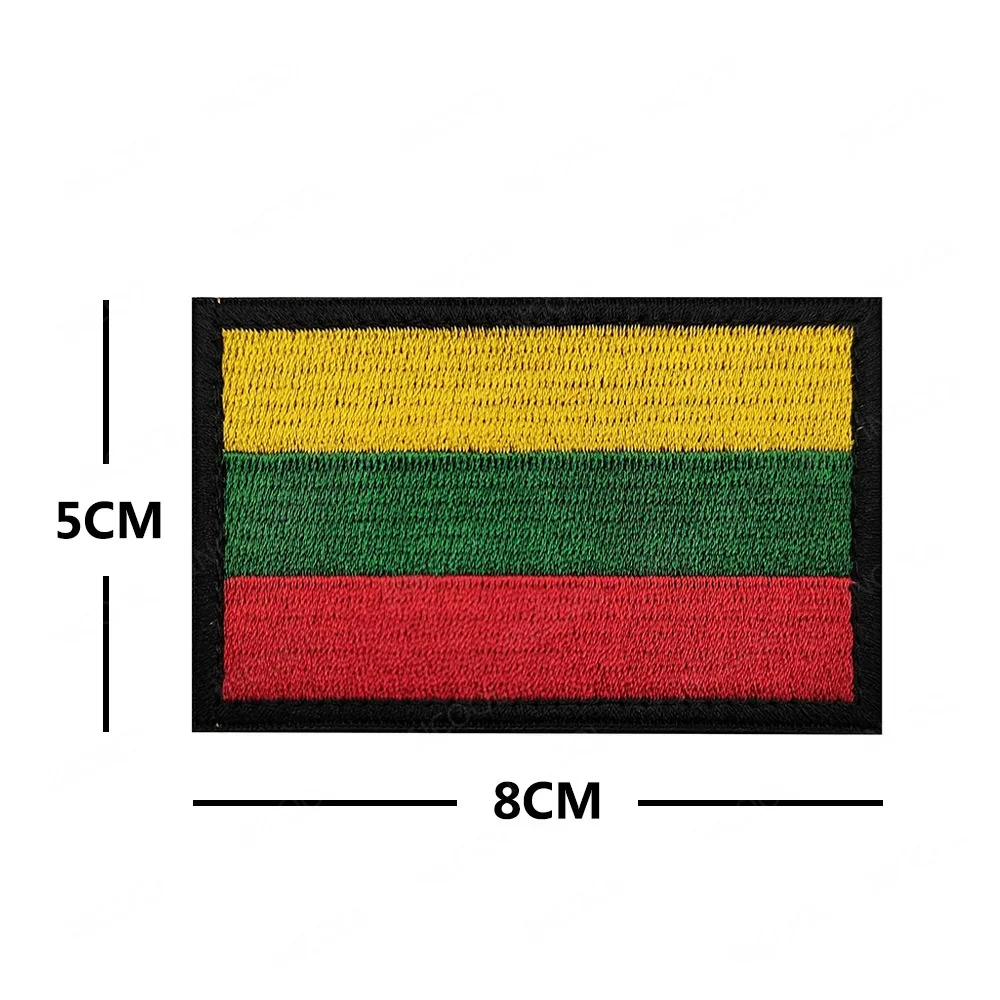 Parche reflectante bandera Lituania bordado – Brazalete táctico - imagen 4