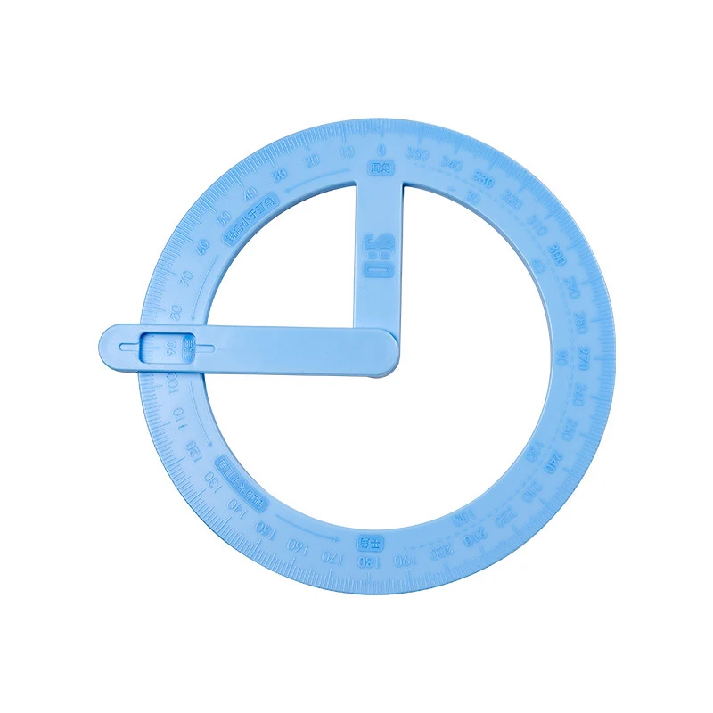 1PC 360 Degree Activity Protractor Student Angle Reader Teaching Aids Right Angle And Acute Drawing Stationery