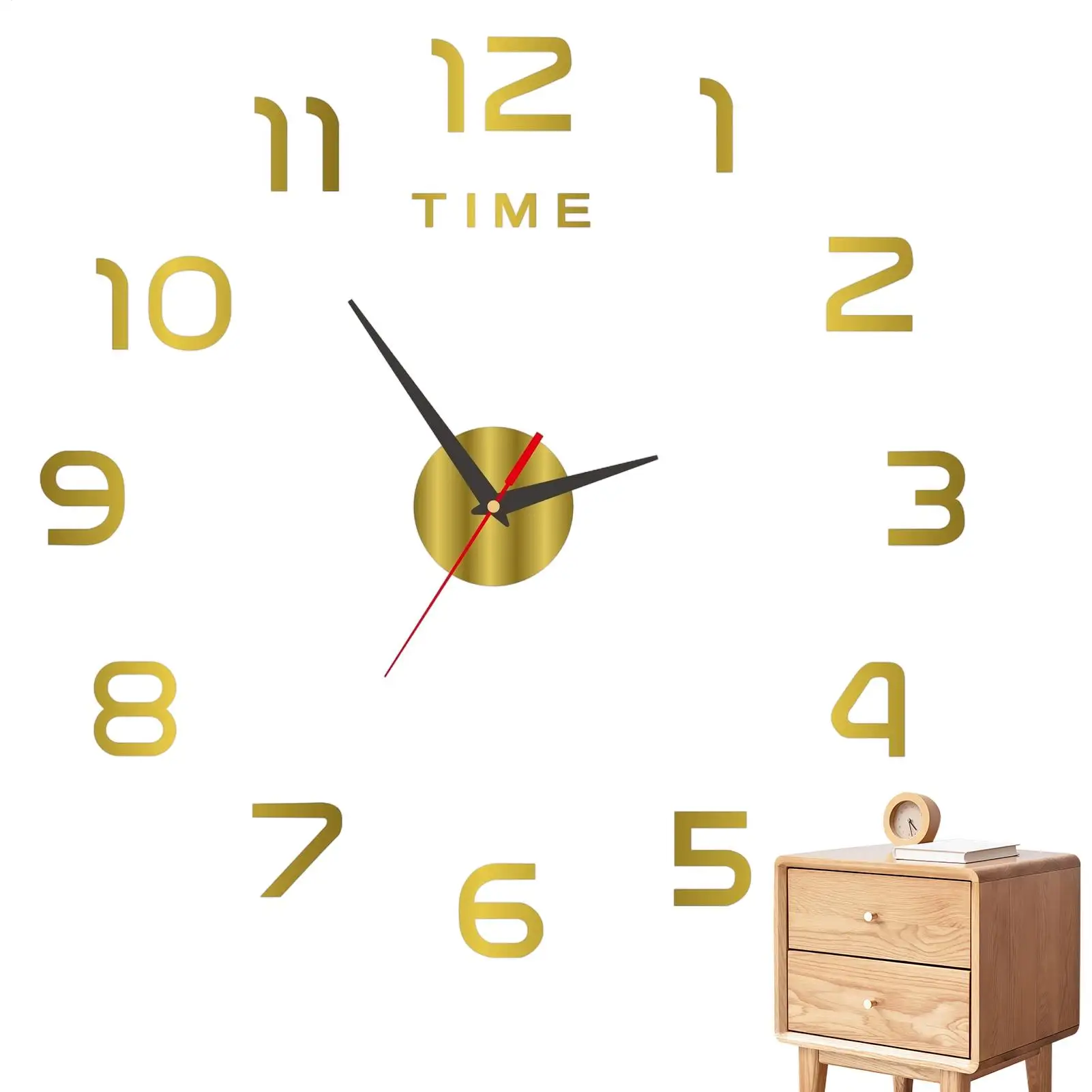 Creative DIY Wall Clock Giant Acrylic Wall Clocks Frameless Big Horloge Home Decoration for Living Room Bedroom Wall Decor