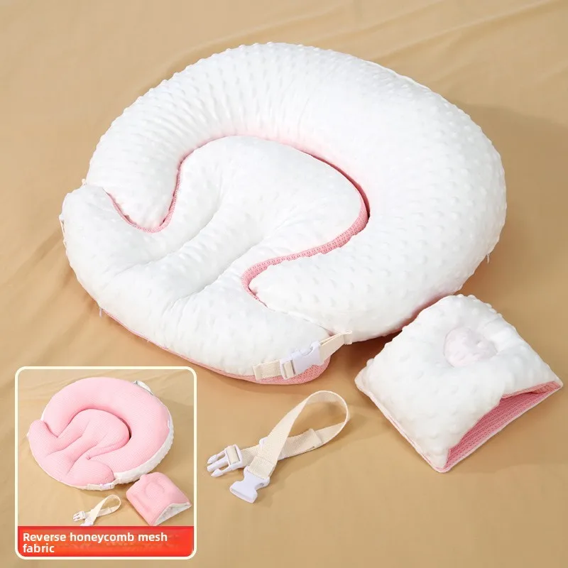 Almofada para cadeira de enfermagem, almofada para alimentação de bebê com suporte para cintura, 15 °   Capa macia removível anti-estrangulamento, encosto confortável