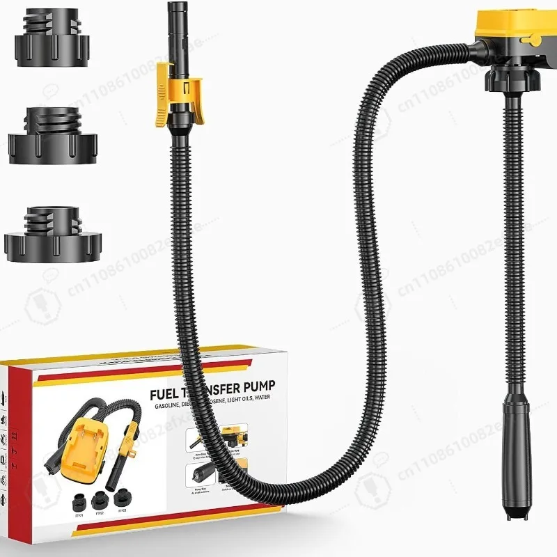 Professional 3.2 GPM Portable Fuel Pump Cordless Gas Transfer Pump Compatible with 20V 18V Power Tools