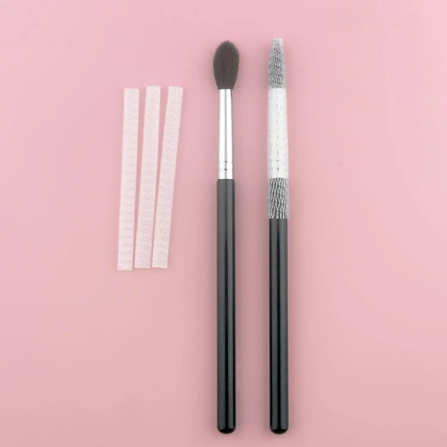 25/50pcs 0.5cm wide Eye brushes Protective net prevent hair frizz Makeup Brushes Pen cover protector Elastic sheath mesh