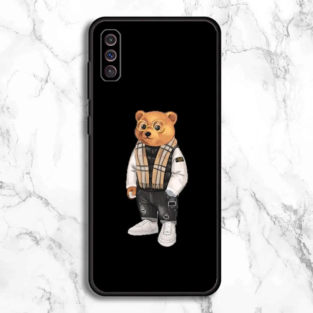 Baron F-Filou Bear Fashion Phone Case For Samsung Galaxy A13,A21s,A22,A31,A32,A52,A53,A71,A80,A91 Soft Black Phone Cover