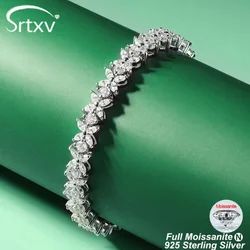 All Moissanite Bracelet S925 Sterling Silver Women Butterfly Marquise Cut Diamond Hand Chain Certified Wedding Gifts Jewelry
