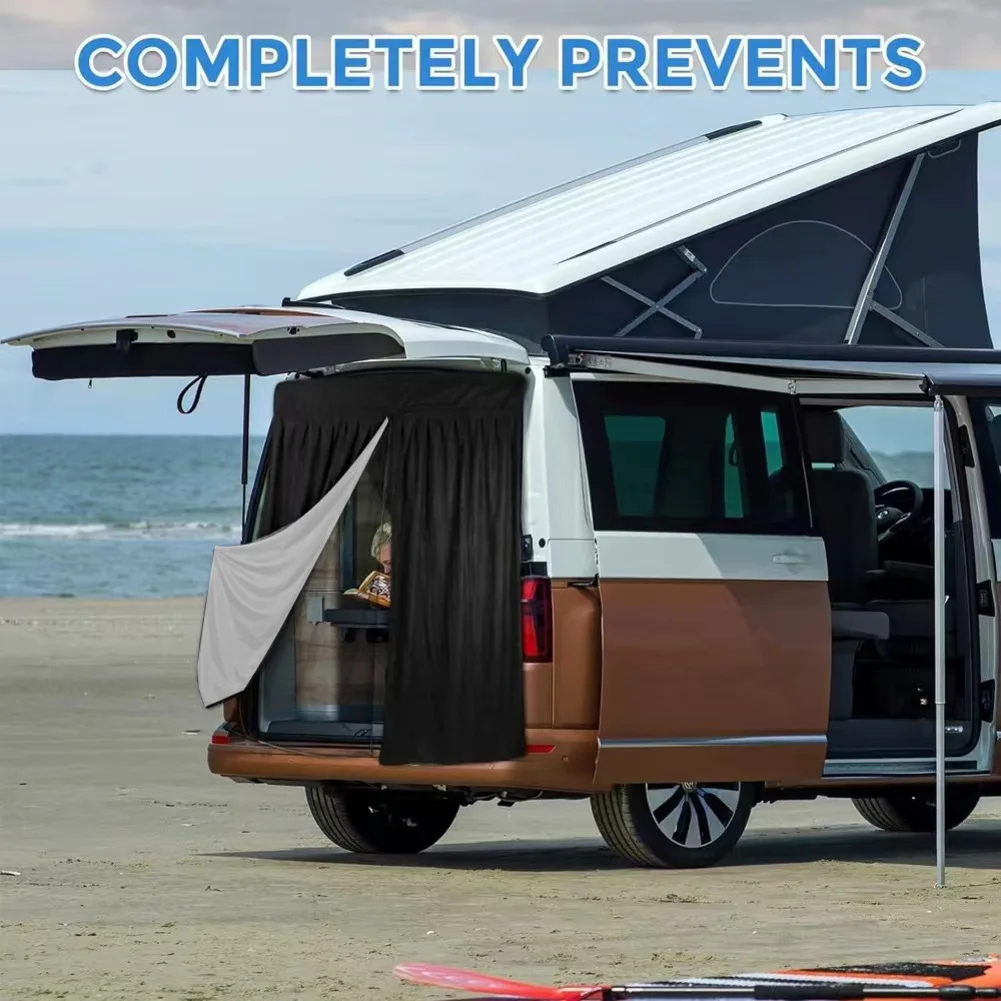 

Magnetic Sunshade Net Side Sliding Door Trunk Outdoor RV Station Wagon For Ford For T5 Tailgate -Mosquito Net