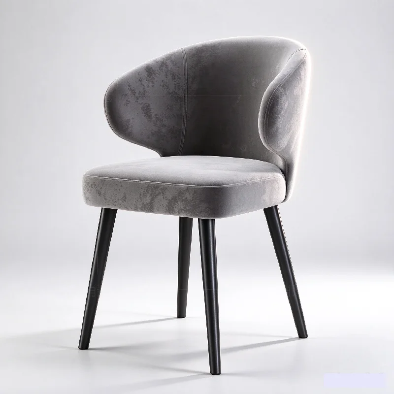 Comfortable Nordic Italian Luxury Modern Simple Dining Chair Backrest Leisure Makeup Stool For Restaurant Business Use
