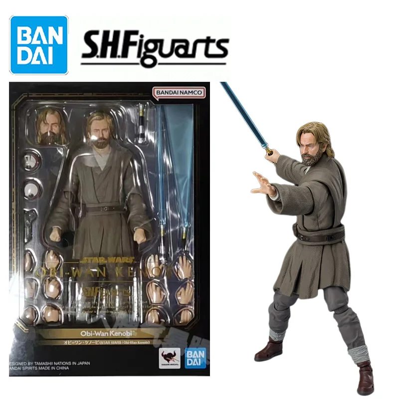 

In Stock Bandai S.H.Figuarts SHF OBI-WAN KENOBI Model Kit Anime Action Fighter Finished Model PVC TOY Gift for Children Kids