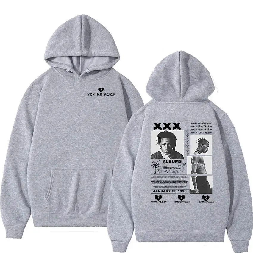 2026Rapper XXXTentacion Tour 2026 Graphic Hoodie Men's Hip Hop Gothic Pullover Sweatshirt Man Long Sleeve Vintage Hooded