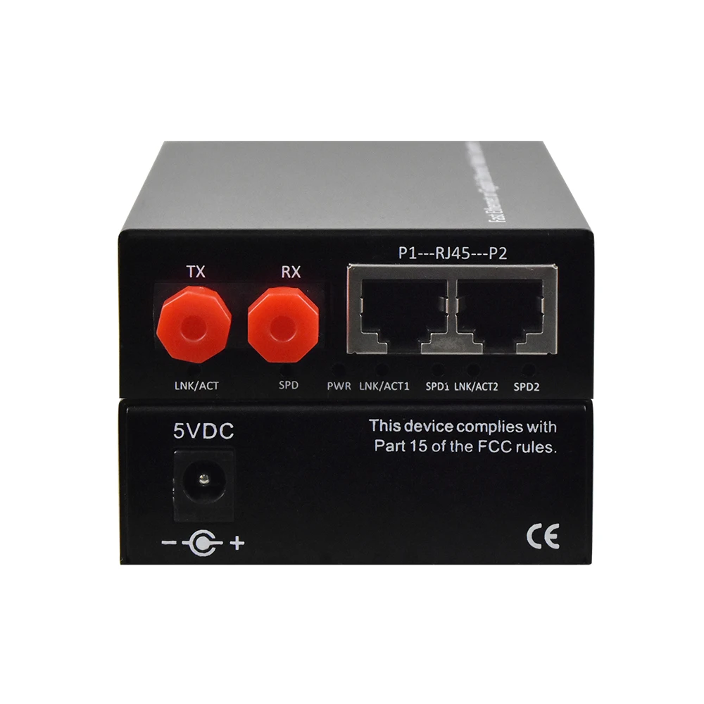 2 포트 100M 이더넷-섬유 광학 변환기 섬유 미디어 변환기