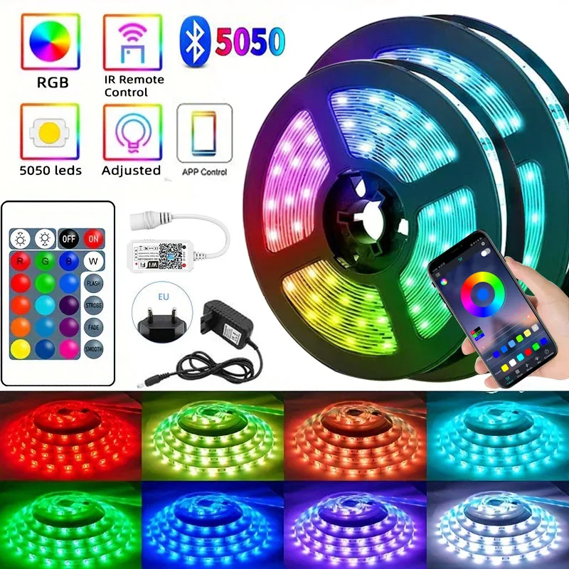 LED Strip Light RGB5050 Color Changing 5M-30M APP+Remote Home Christmas LED lighting Color Changing LED Strip Music Sync Light