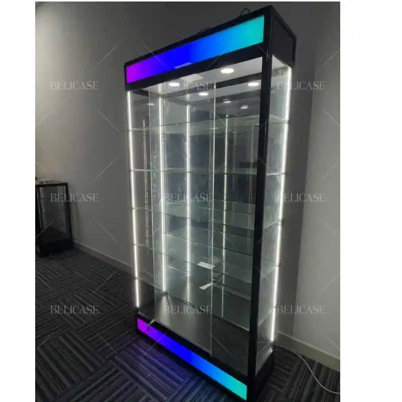 

2025customized.Store Retail Glass Counter Display Cases Glass Display Smoke Shop Showcase Business