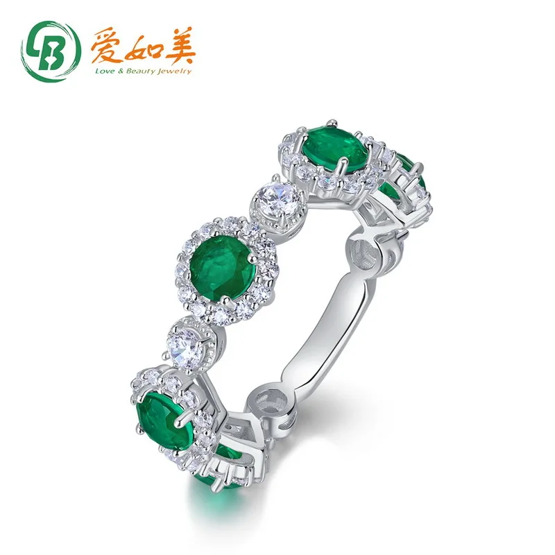 

Cultivate Emerald Ring for Women, 18K Gold PT950 Platinum Silver Plated 7-layer Gold Full Diamond Micro Inlaid Strip RingforFood