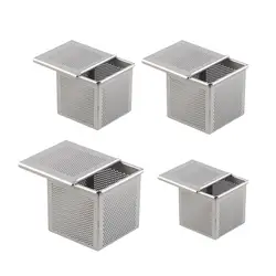 Mini Loaf Pan Sturdy Rectangular Oven Tray Removable Nonstick Aluminum Alloy Cake Pan Dish Tart Tin Puff Pastry Baking Tray