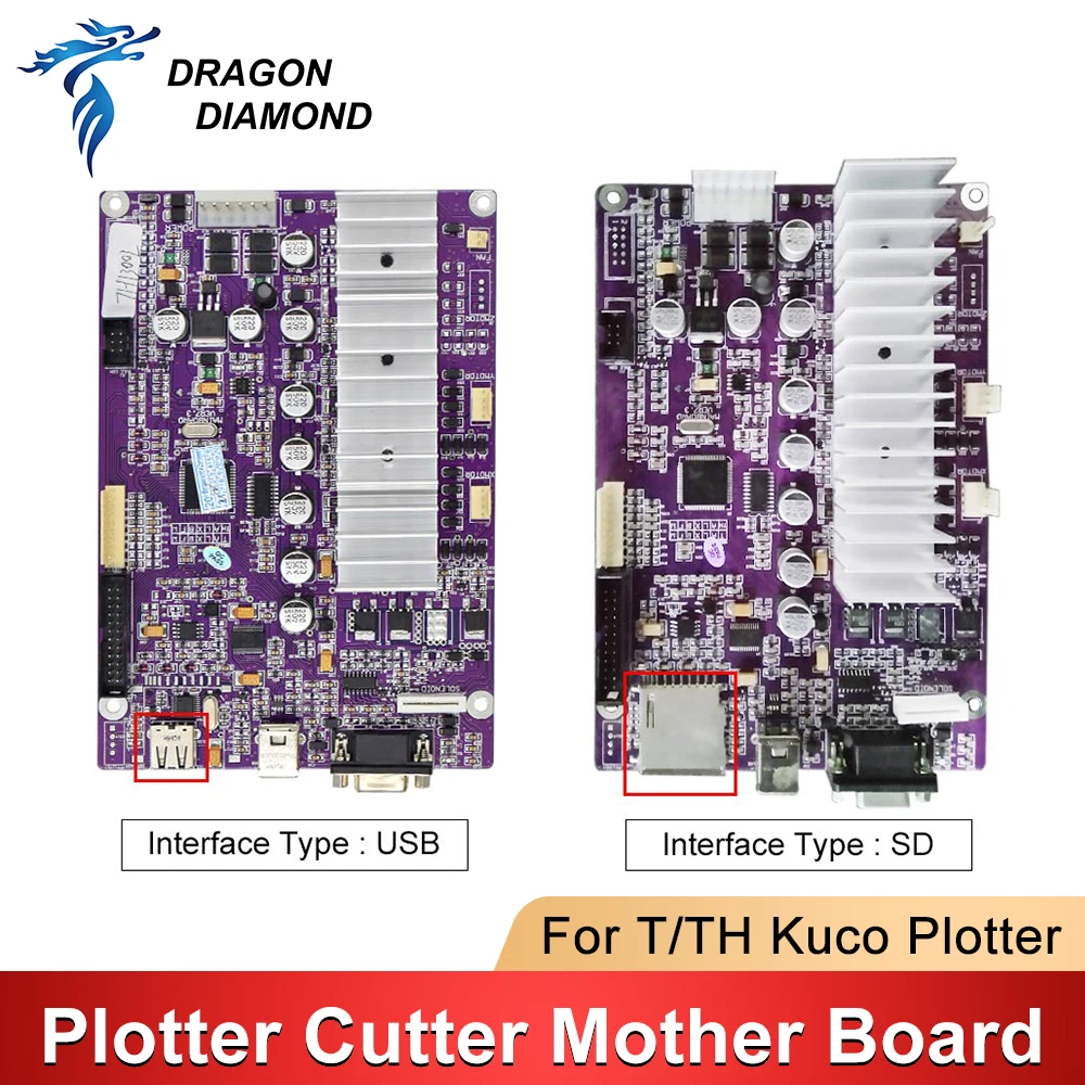 DRAGON DIAMOND KUCO/Teneth Custom Cutting Plotter MainBoard For T / TH series Vinyle Cutter Connector Board