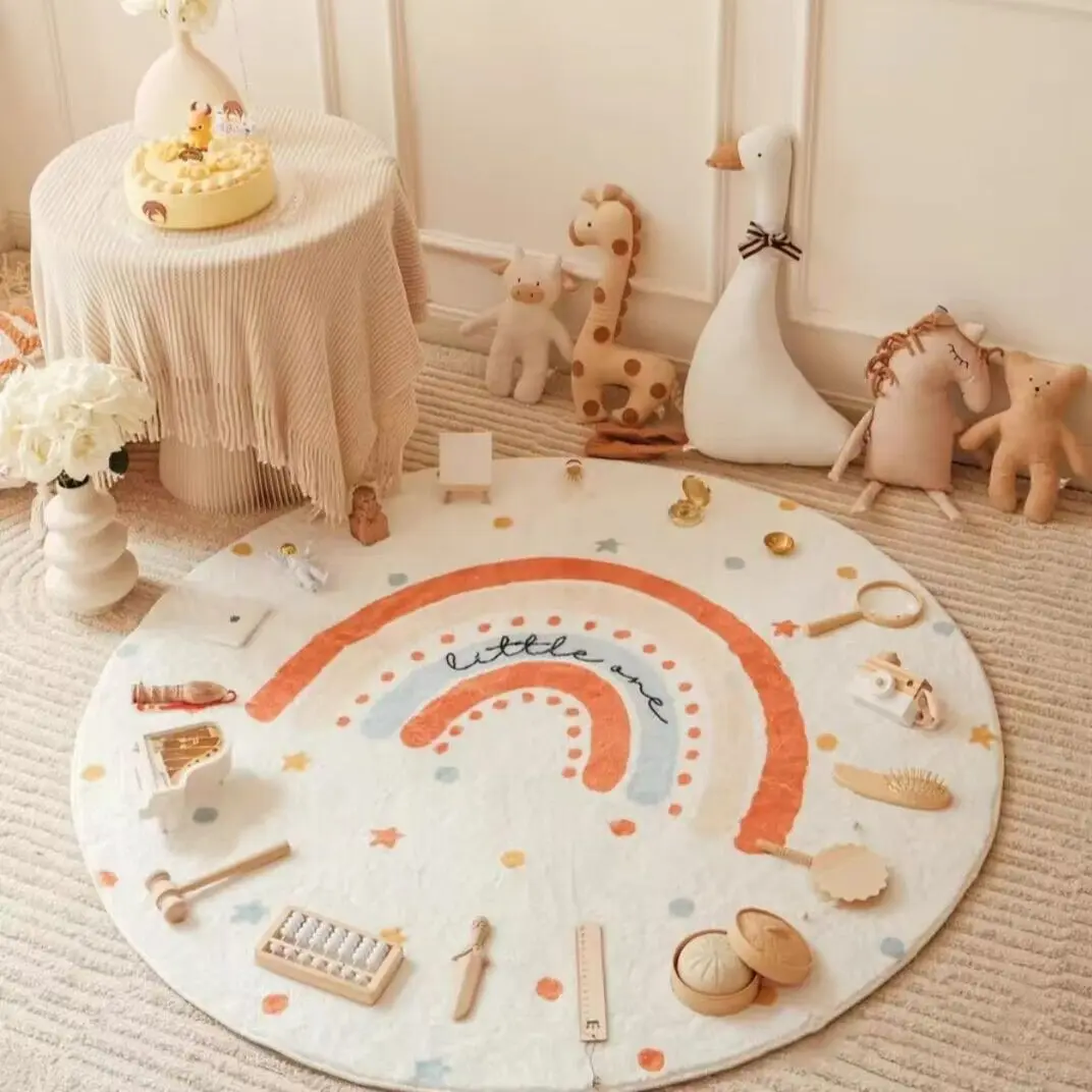 Baby\'s Birthday One Year Old Lottery Mat Newborn Baby\'s Full Moon Hundred Days Round Floor Mat