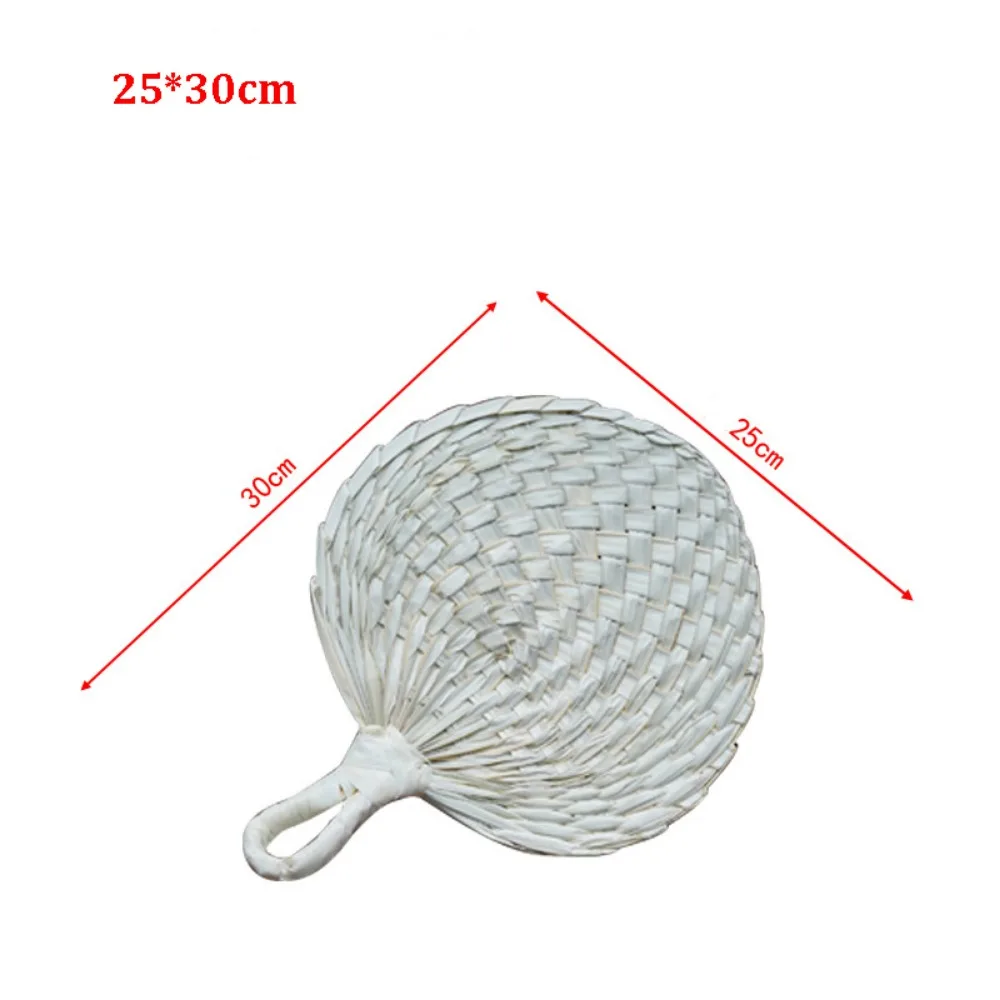 

Durable Manual Straw Hand Fans Chinese Style Ancient Style Old Style Fan Handmade Portable Small Mosquito Repellent Straw Fan