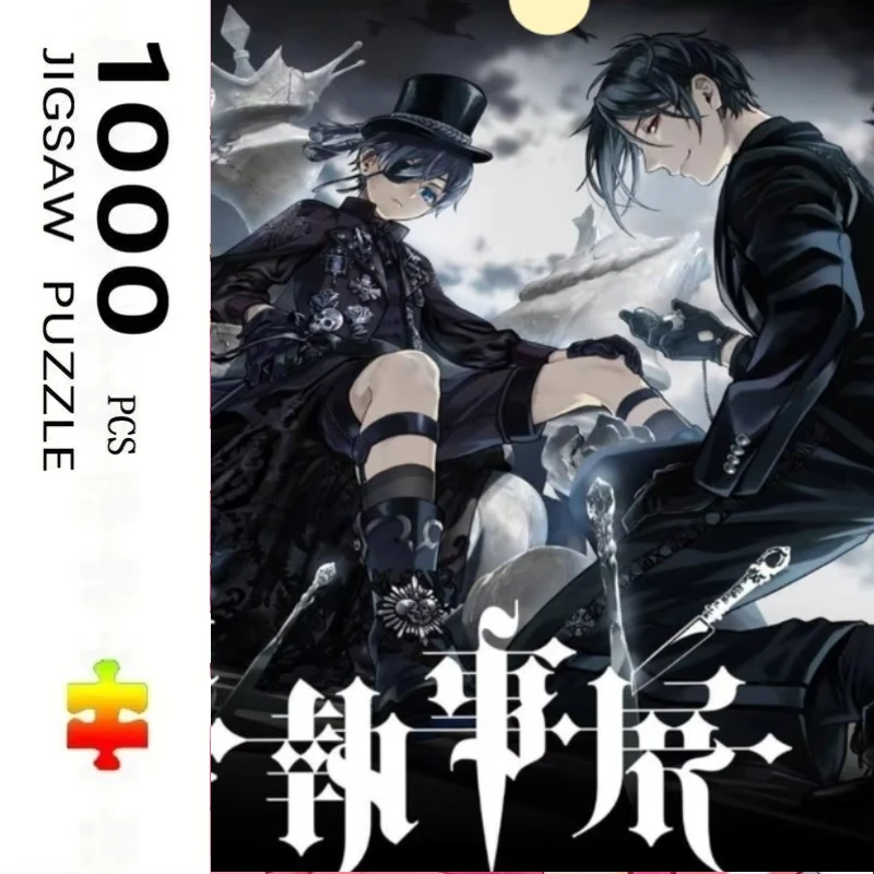 1000 pcs Anime Black Butler Sebastian Puzzle Home Decor Adults Puzzle Games Family Fun Floor PuzzlesEducational Toys
