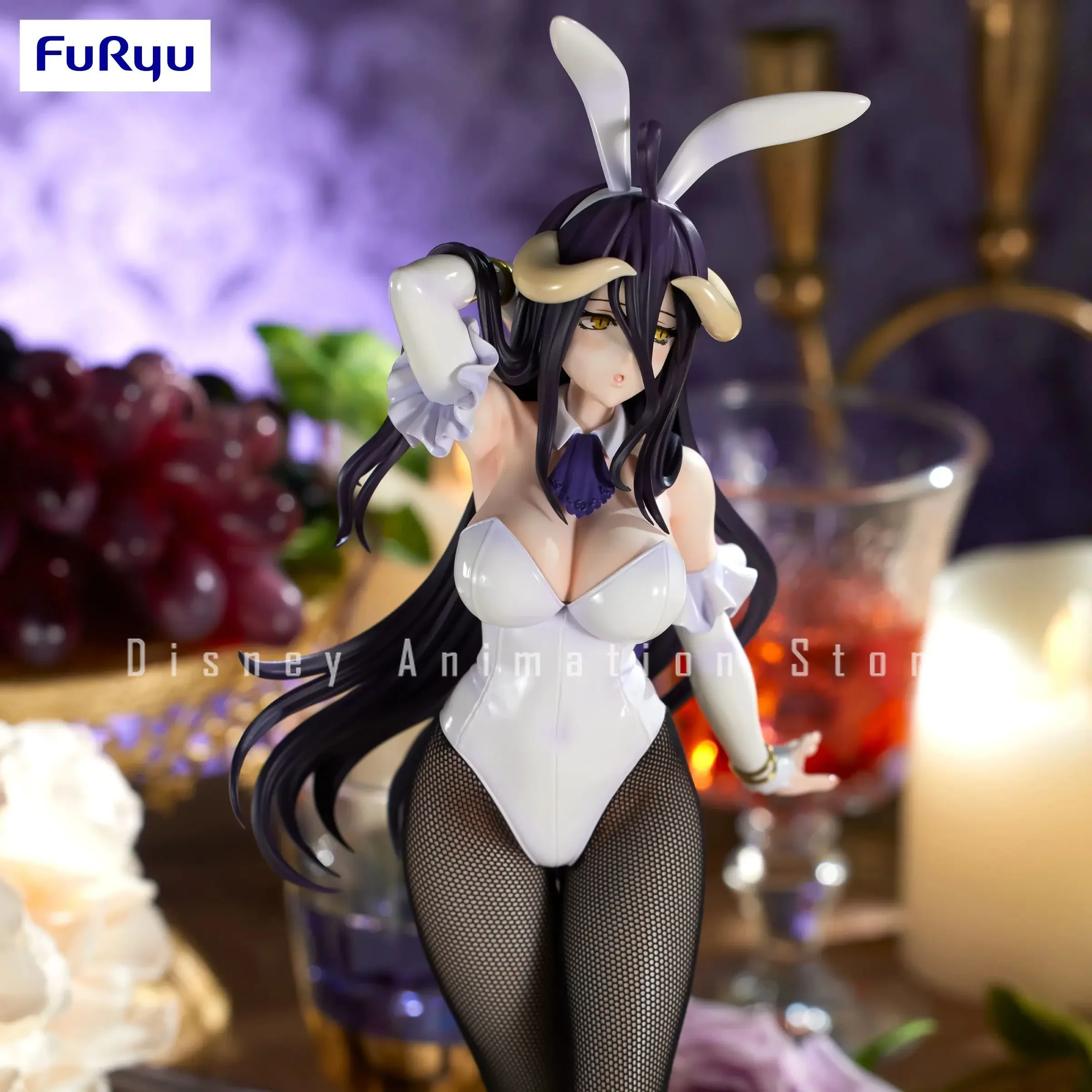 In Stock 30cm Original FuRyu Bicute Bunnies OVERLORD Albedo Bunny Girl PVC Action Figure Model Doll Toys Hobby Ornaments Doll