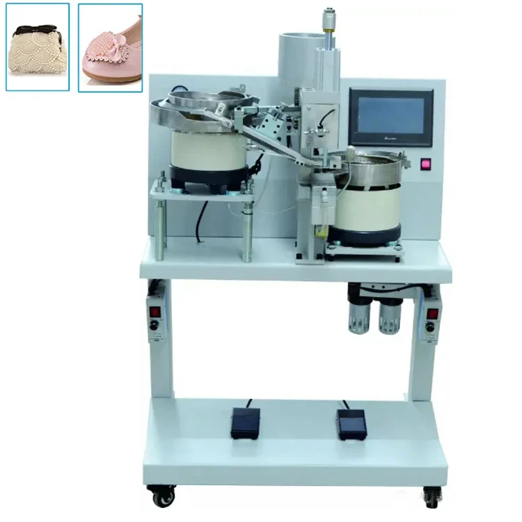 

Automatic Button Snap Riveting Plastic Bead Weaving Peal Nail Machine