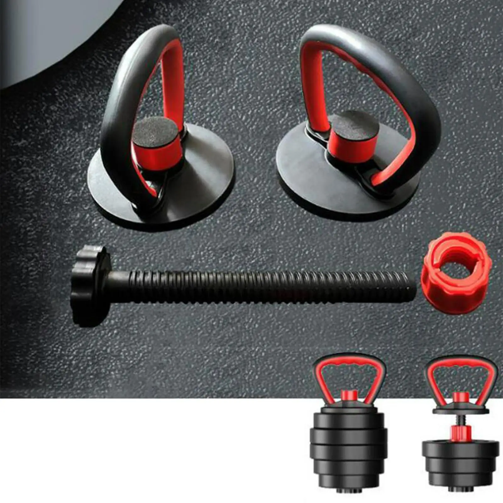 Adjustable Kettlebell Handle for Plates Weights Dumbbell Grip Workout Exercise Home Gym Strength Training Bodybuilding Equipment