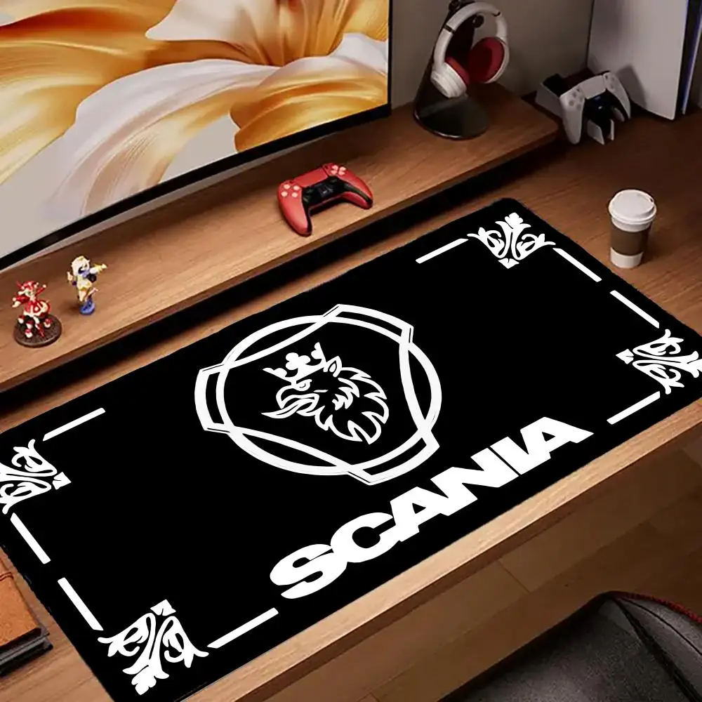 S-SCANIA Mouse Pad Tapetes de Mesa Teclado, Borracha Kawai, Tapete de Mesa Antiderrapante, XXL90x40cm