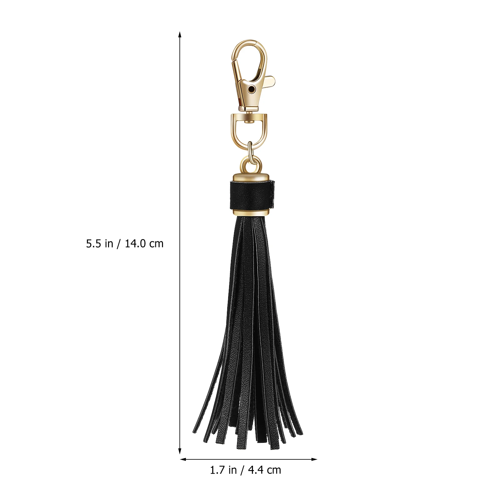 

10 Pcs Black Tassel Pendant Key Chain Accessories for Handbags PU Bag Charms Hanging Decor DIY Craft Supplies