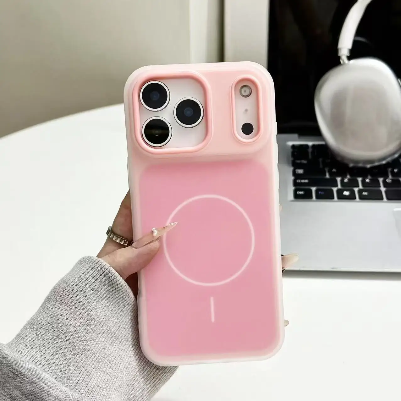 Luksusowy kolorowy etui 2w1 dla iPhone'a