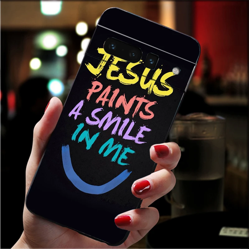 

Phone Case For Google Pixel 10 Pro XL 9 Pro XL 8 7 6 Pro 9A 8A 7A 6A Pixel 8 7 6 5 Bible Philippians Jesus Christian Flower