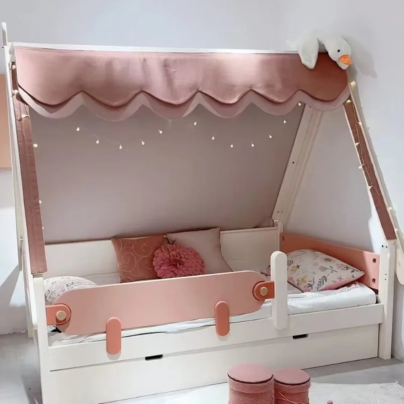 Full solid wood tree house bed, tent indoor bed, tent bed