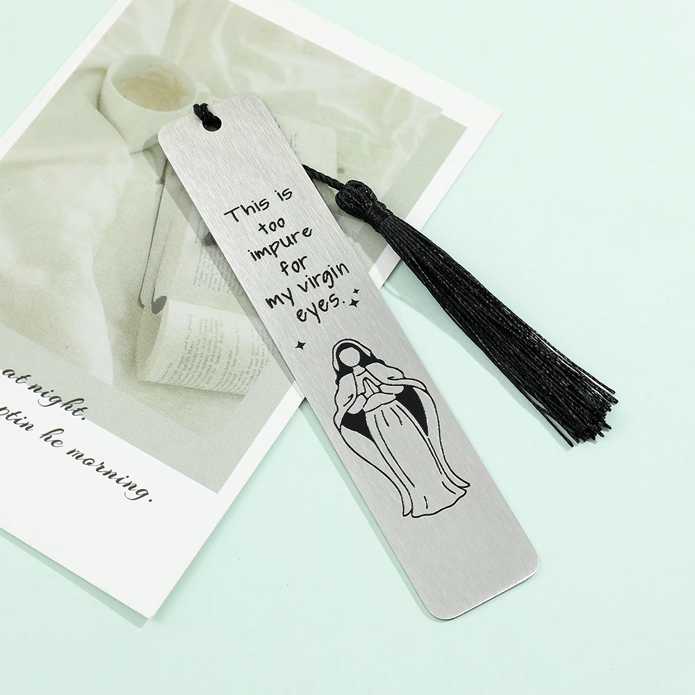 1pcs silver metal stainless steel bookmark, durable metal bookmark, ideal gift for fiction fans, reading enthusiasts