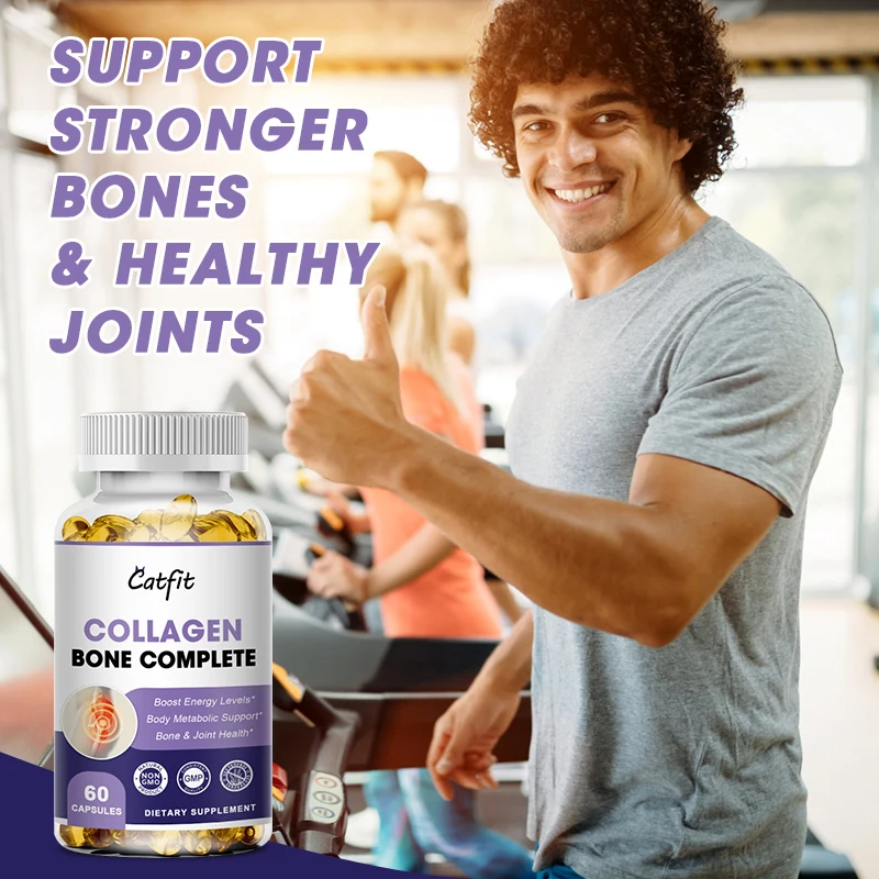 Catfit Collagen Capsule with Vitamin Calcium Magnesium Collagen Fixed Hair Bone Joints Immune Health Skincare Diet Supplement