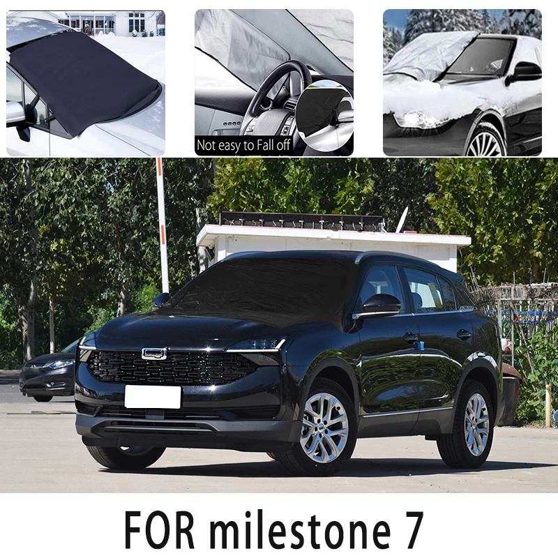 

Carsnow cover front coverfor milestone 7 snowprotection heat insulation shade Sunscreen wind Frost prevention car accessories