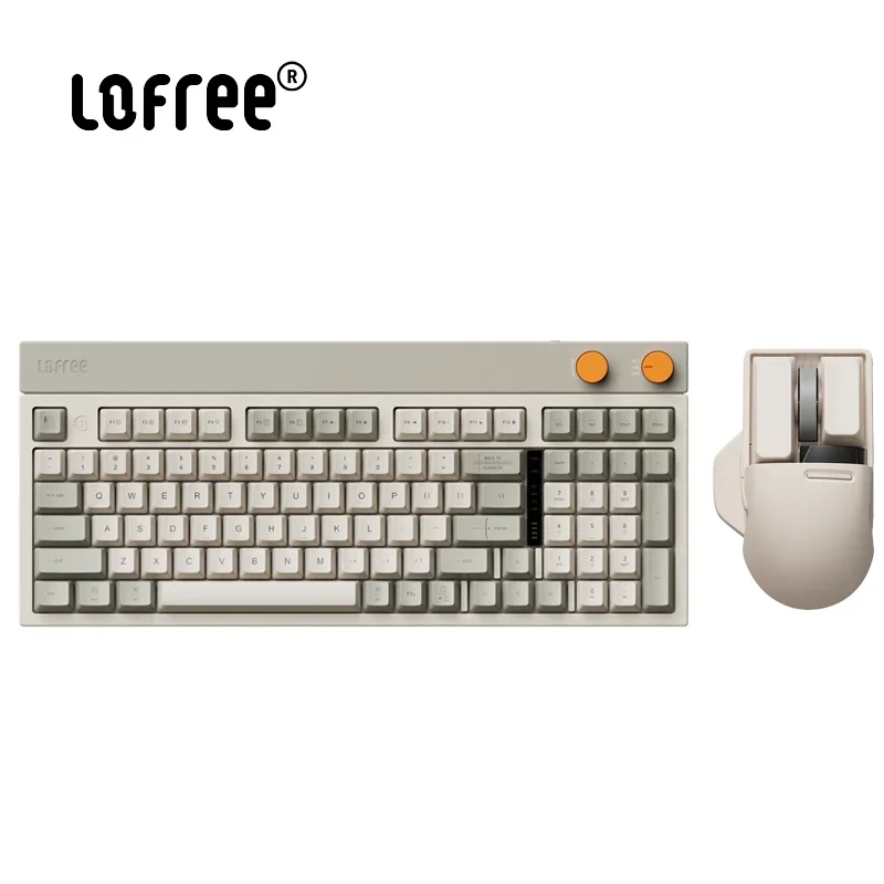 Lofree Blok Toetsenbord Kleine Vierkante Retro Draadloze Bluetooth Tri Mode Mechanische Toetsenbord Pakking Accessoire Voor Pc Computer Geschenken