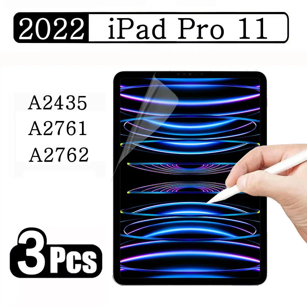 

(3 Packs) Paper Film For Apple iPad Pro 11 2022 A2435 A2761 A2762 A2759 Matte Tablet Screen Protector