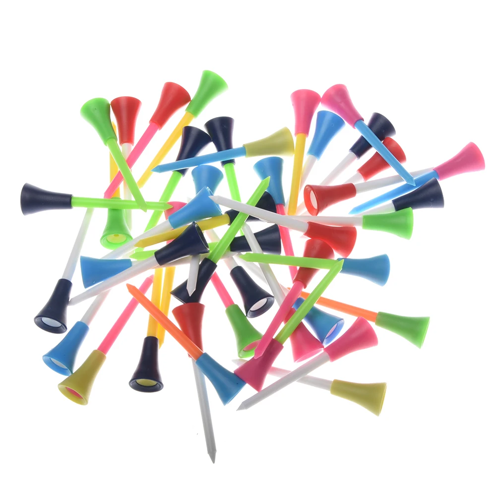 

50 шт. пластиковые футболки для гольфа, разноцветные, 8,3 см, 72 мм, 54 мм, прочная резиновая подушка, верхняя футболка для гольфа, аксессуары для гольфа, новинка