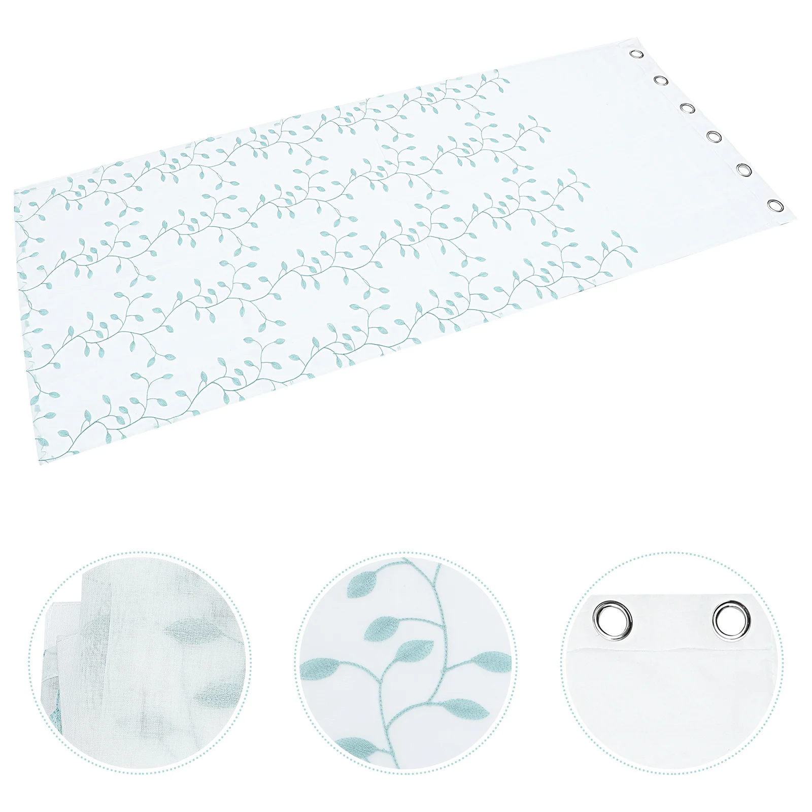 

2Pcs Leaf Window Curtain Gauze Drapes Voile Curtains Home Sheer Draperies Sunlight Filtering Living Room Bedroom Decor